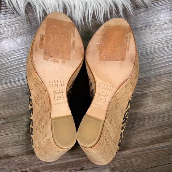 Stuart Weitzman Corkswoon Leopard Wedges - Picture 5 of 7